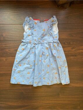 Penelope Mack Light Blue Floral Ruffle Dress 4T